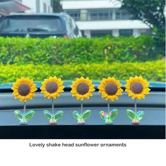 Swinging Sunflower Dashboard Decor (Pack of 5) 🌻🚗